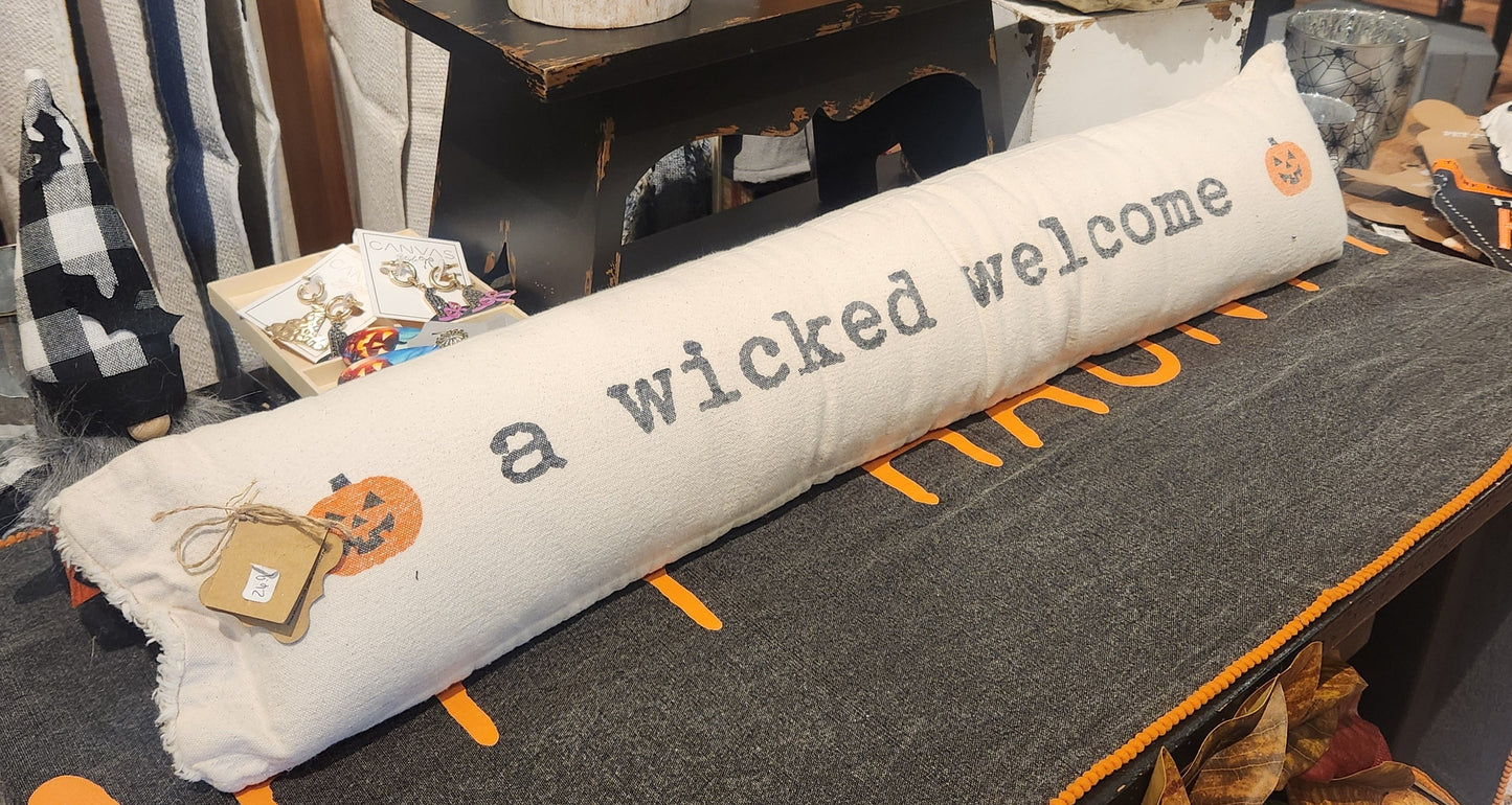 A Wicked Welcome Long Pillow