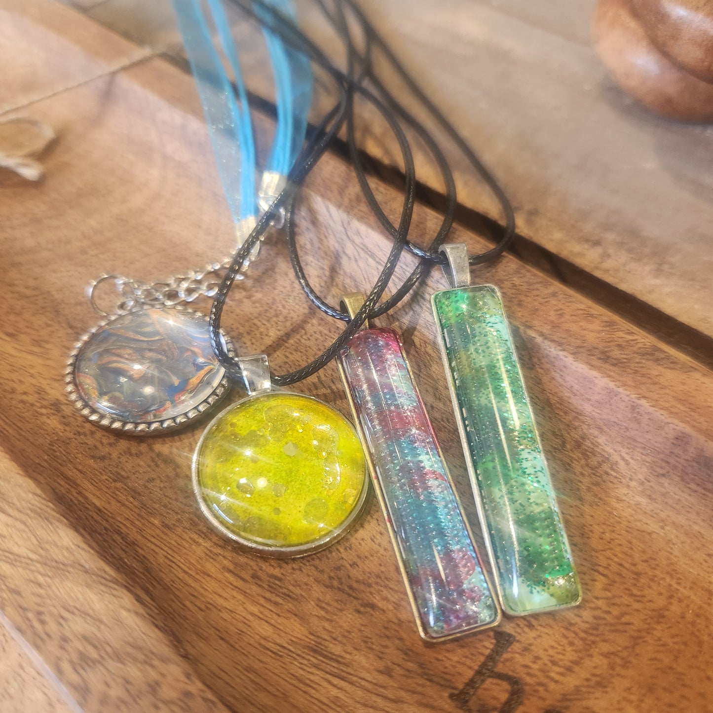 Hand Painted Resin Necklace