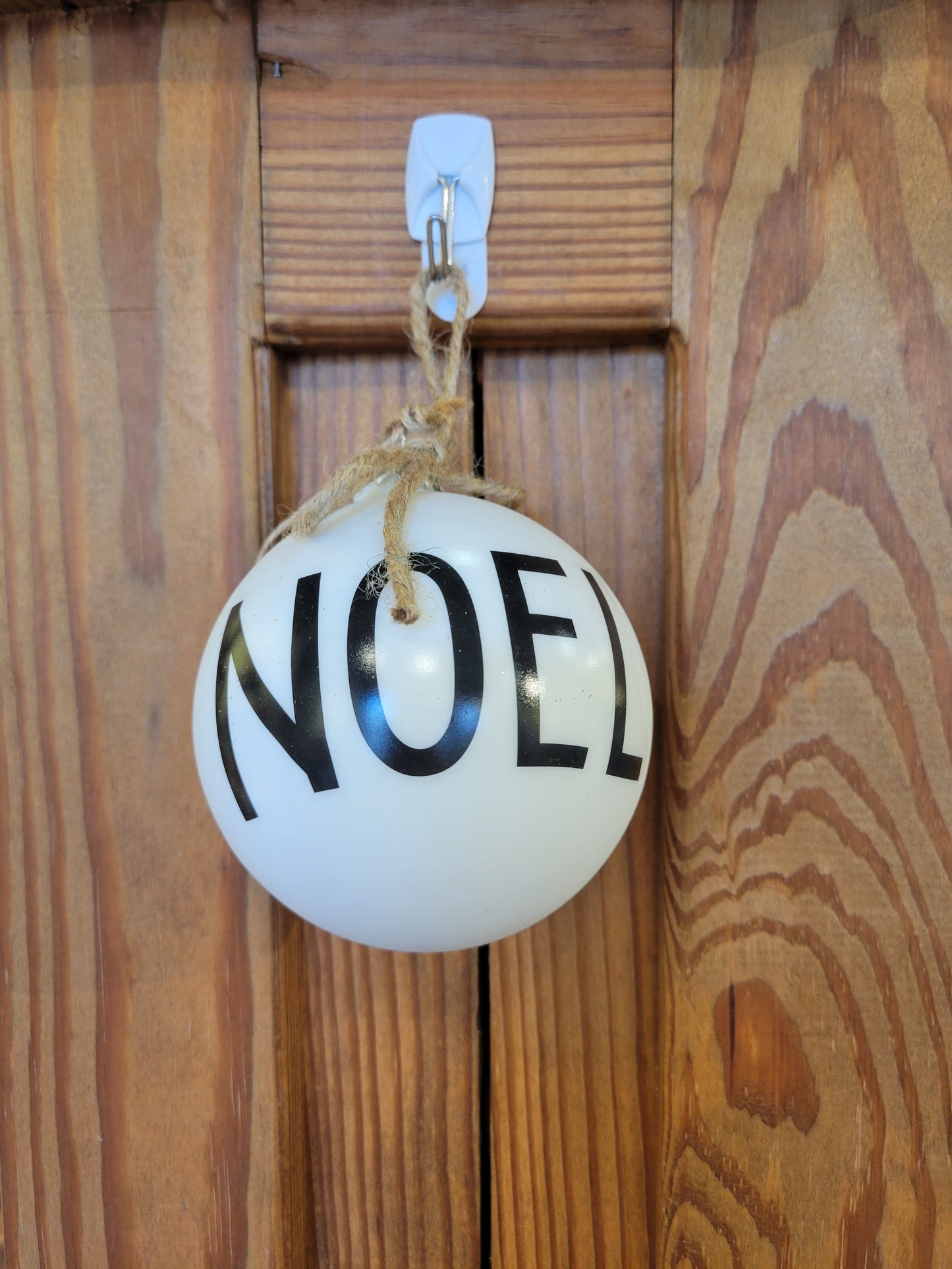 Black & White Noel Ball Ornament