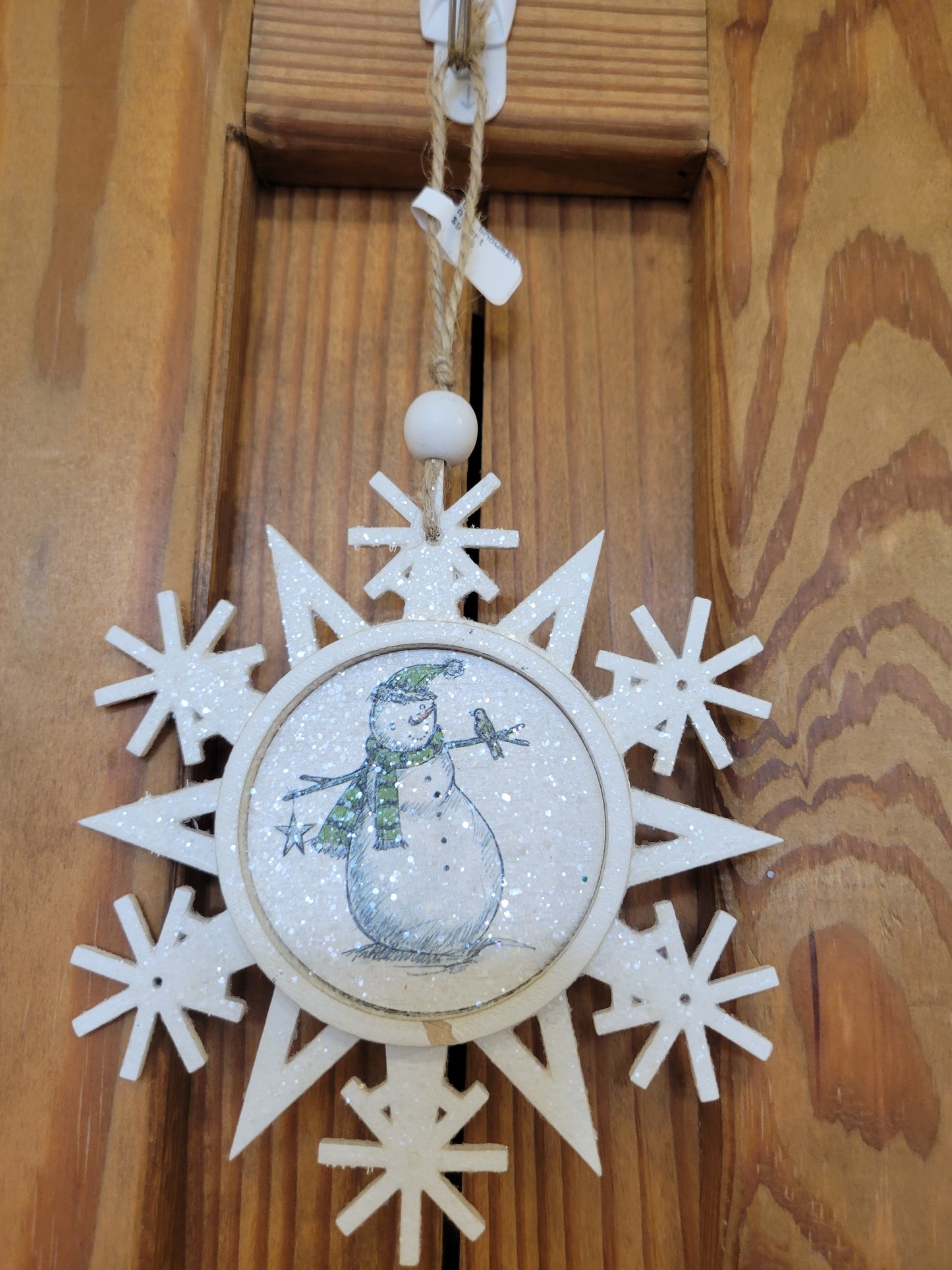 Snowman Snowflake Ornament