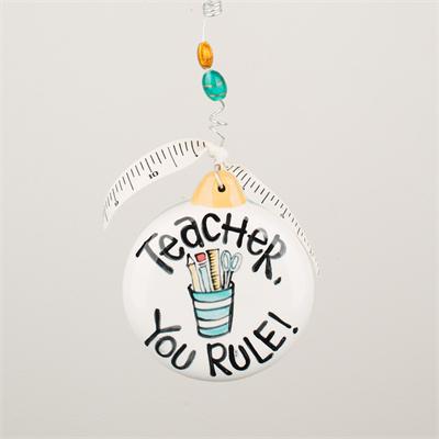 Teacher You Rule Ornament