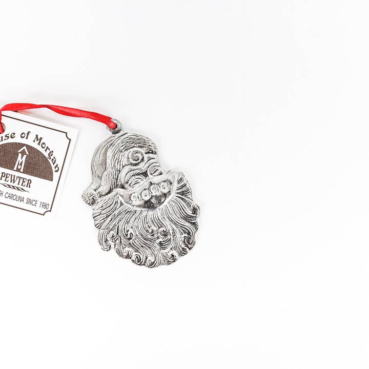 Santa Pewter Ornament