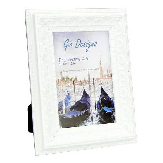 4x6 Baroque White Frame