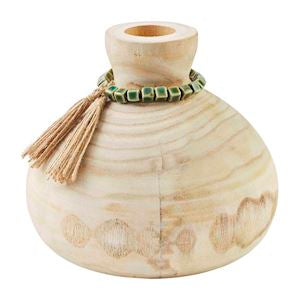 Large Paulownia Beaded Vase