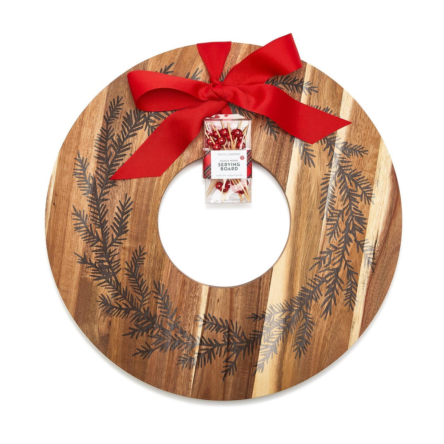Wreath Serving Board with Picks