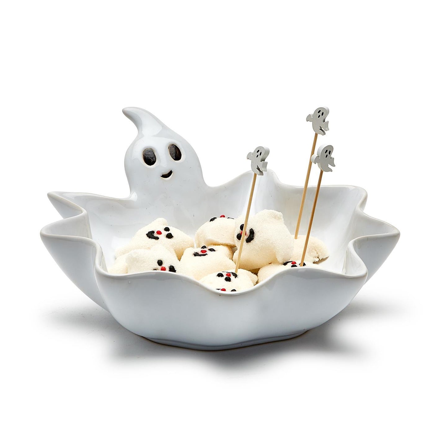 Spooktacular Serving Bowl with Ghost Picks