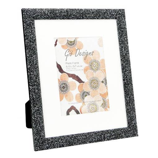 8x10 Black & Silver Crystal Frame
