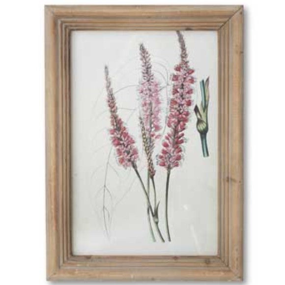 Pink Long Flower Botanical Wall Art