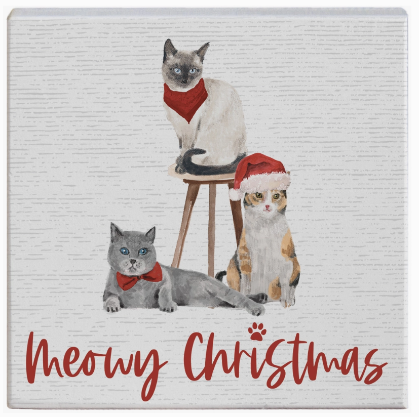 Meowy Christmas Gift Block
