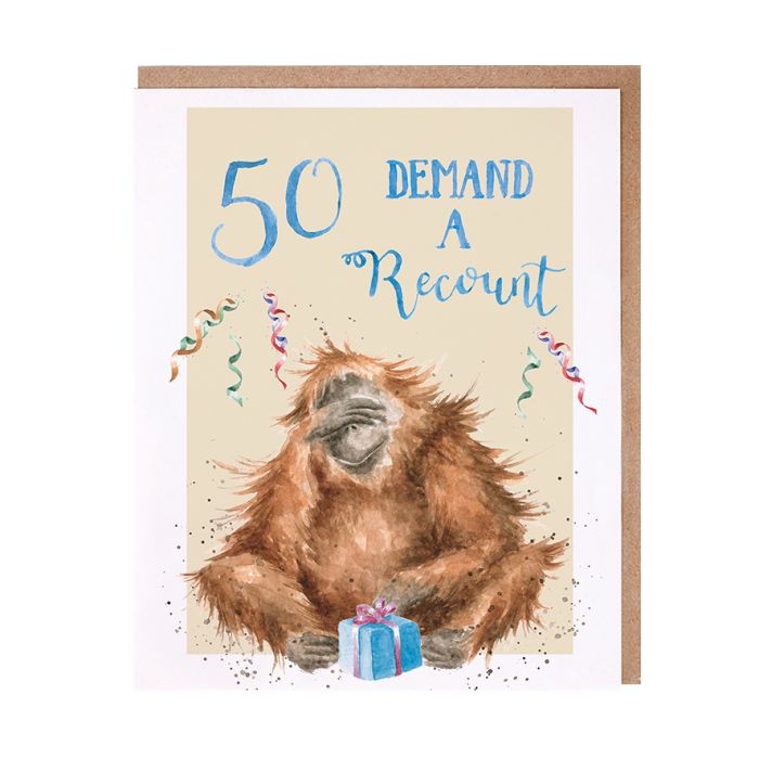 Demand A Recount 50th Orangutan Birthday Card