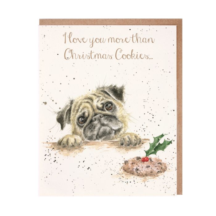 Christmas Cookies Pug Card