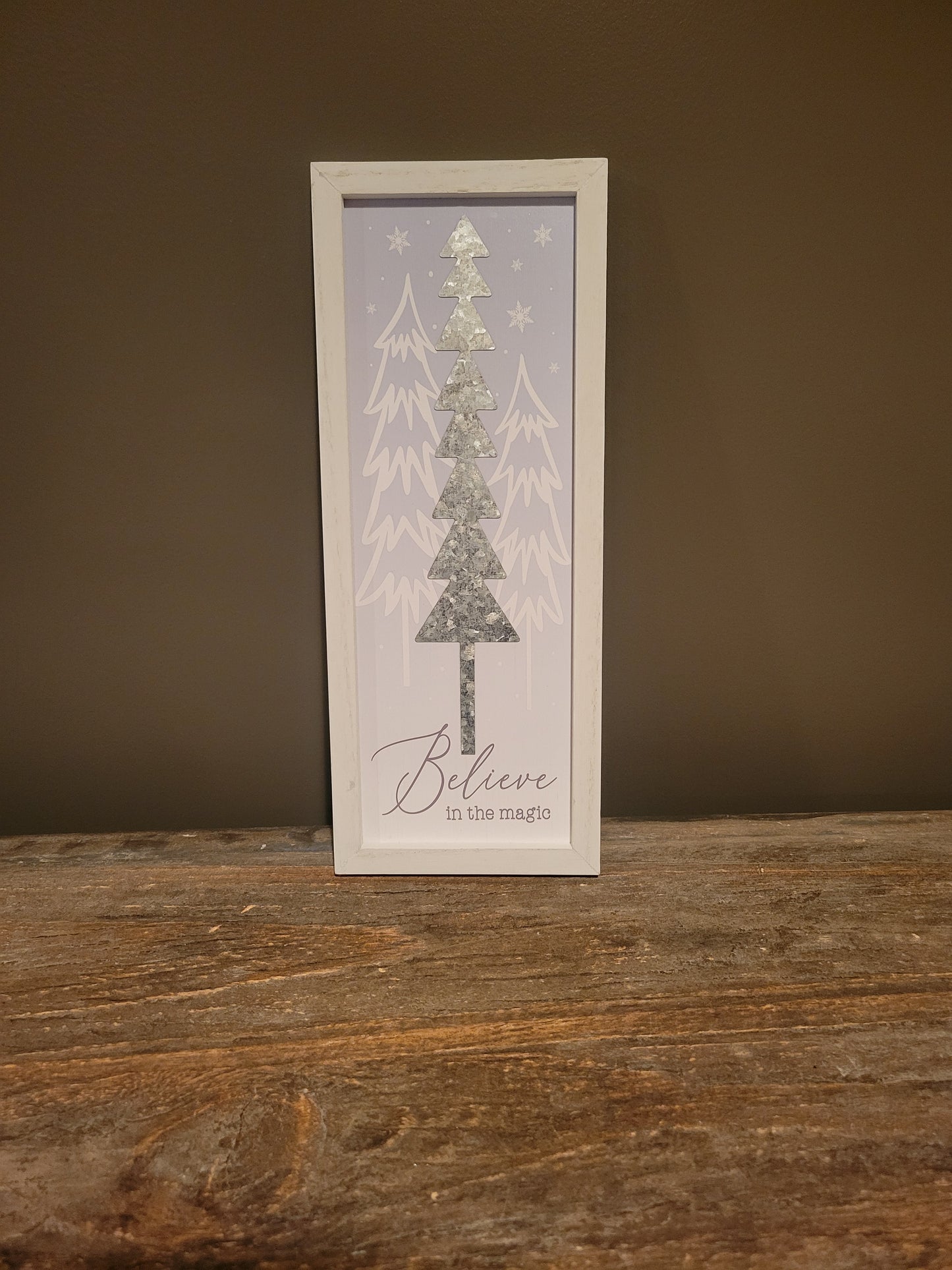 Believe Iin The Magic White Tree Frame