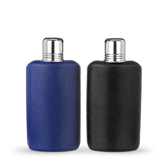 Black & Blue Plastic Flask