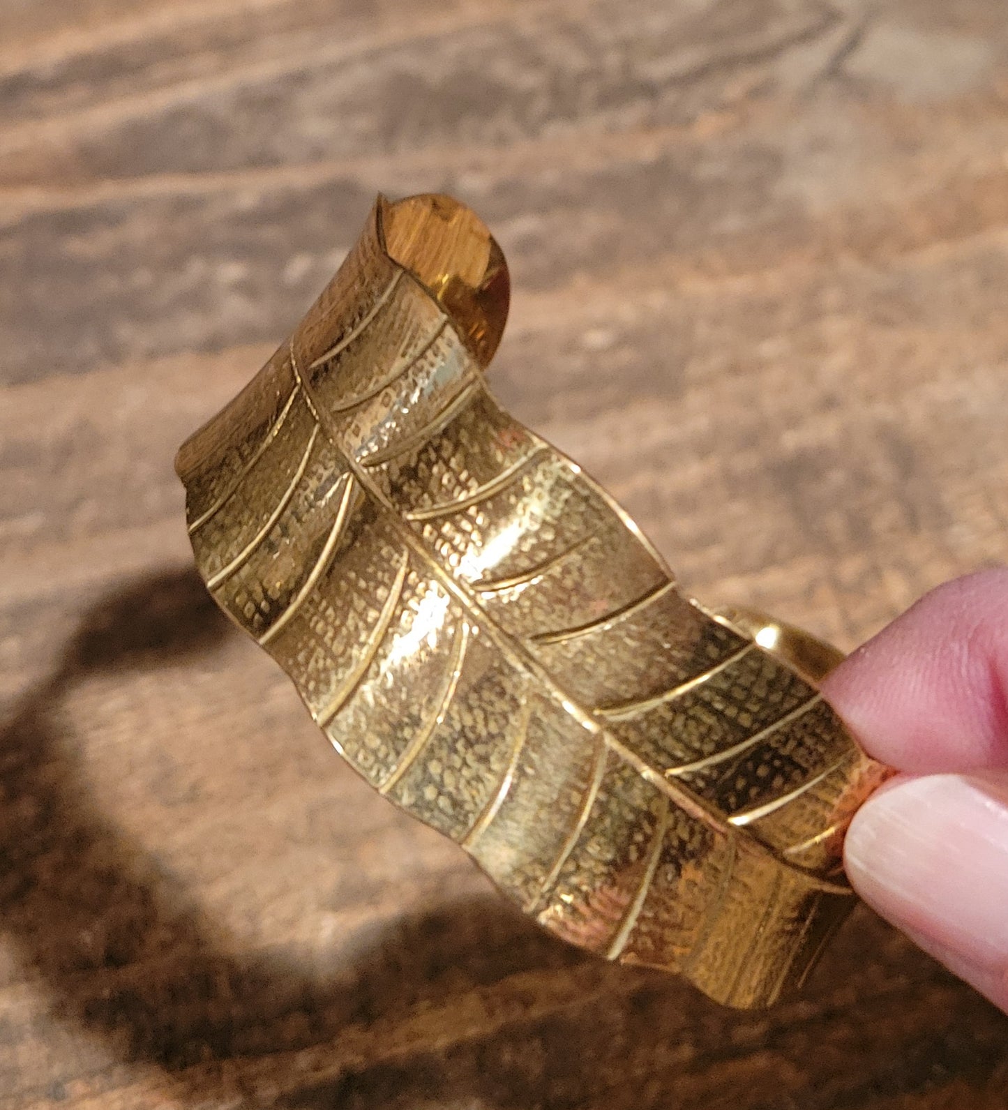 Gold Leaf Cuff Bracelet