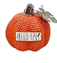 Mini Hello Fall Resin Pumpkin