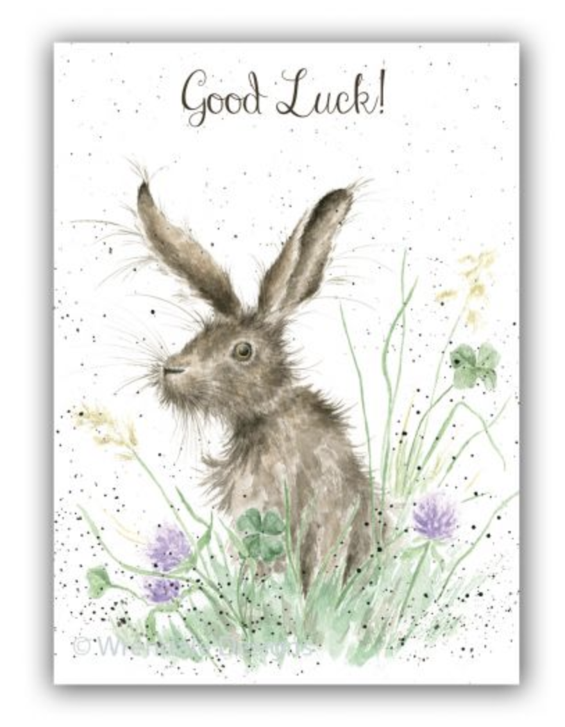 Good Luck Bunny Card