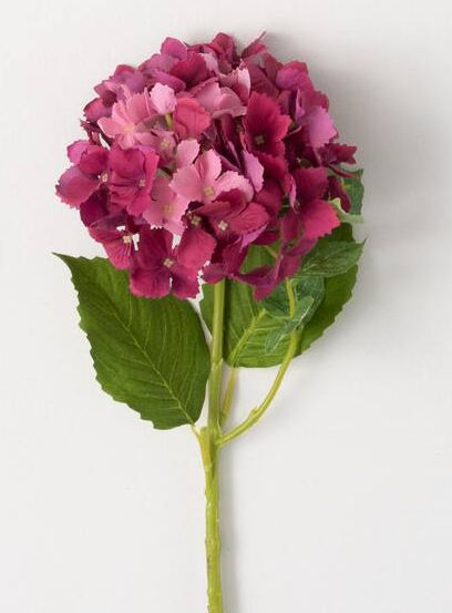 Real Touch Fuschsia Hydrangea Stem