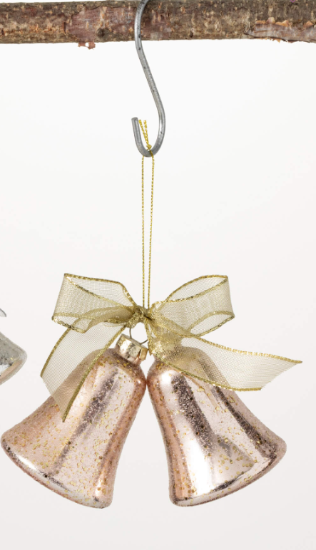 Gold Christmas Cheer Bells Ornament