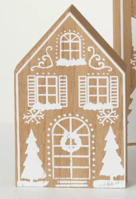 Small Wood Block House Scene