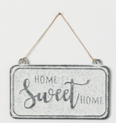 Small Hanging Tin Home Sweet Home Sign