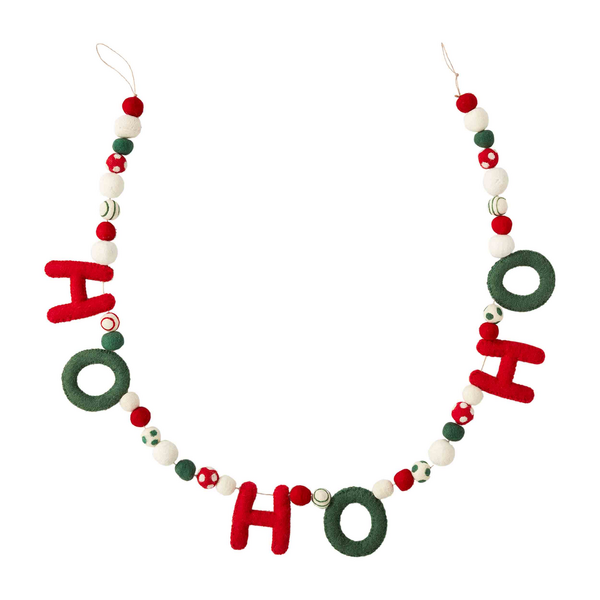 Ho Ho Ho Felt Garland