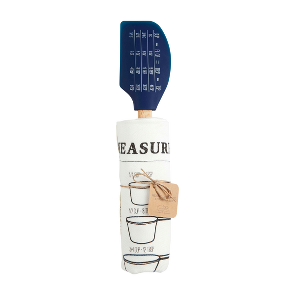 Blue Measure Spatula & Towel Set
