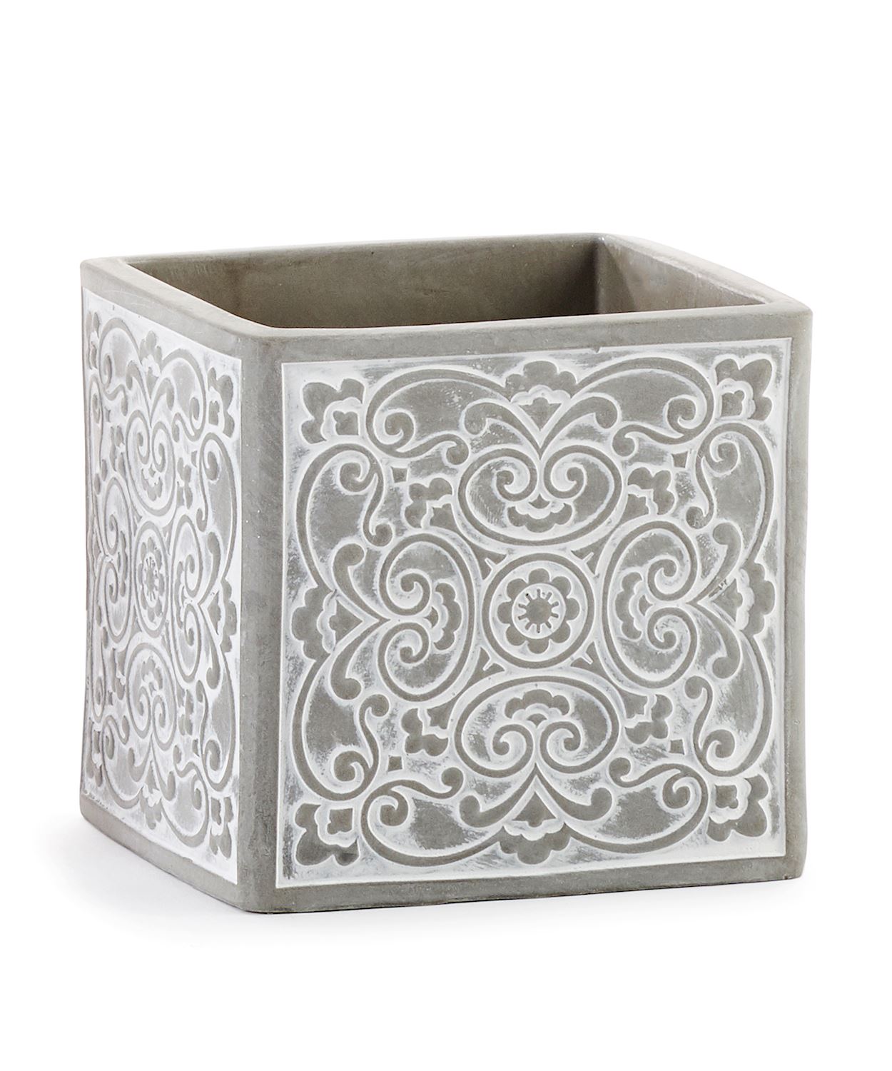 Small Grey Square Cement Planter
