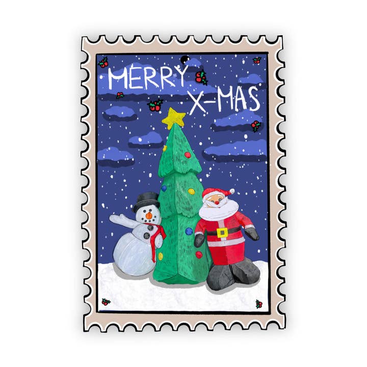 Merry Christmas Stamp Sticker