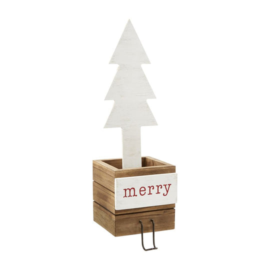 Box White Tree Stocking Holder