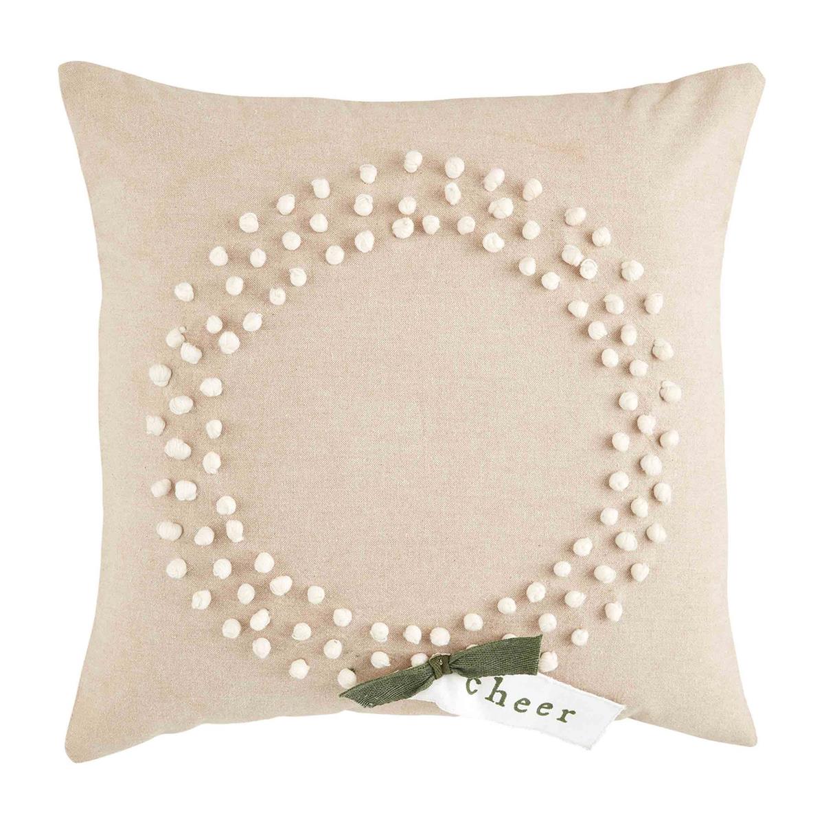 Wreath Cheer Knot Pillow