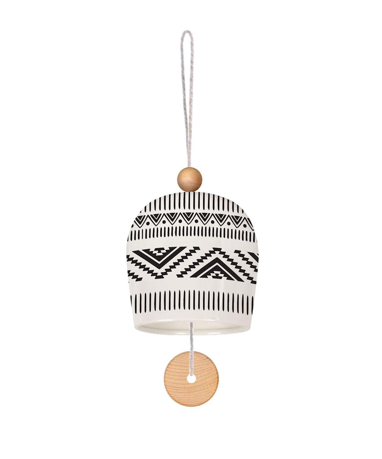 Black & White Patterned Chime Bell