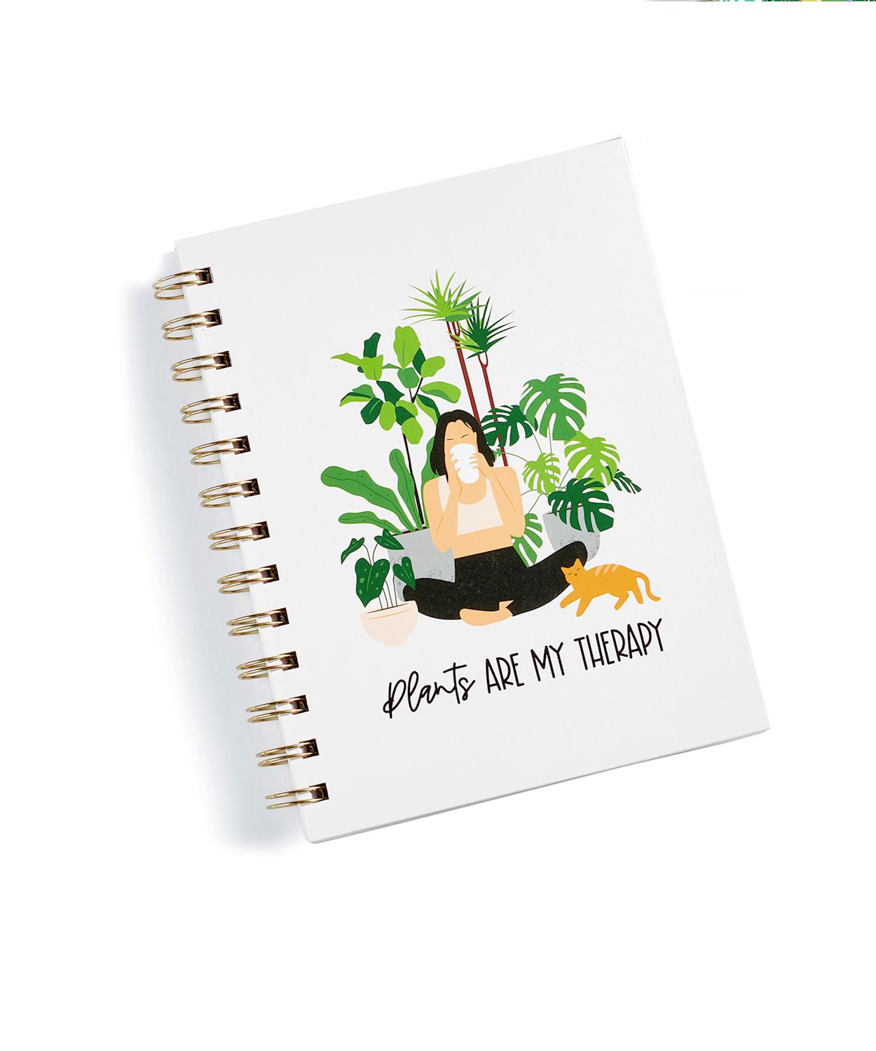 Plants Are My Therapy Spiral Bound Journal