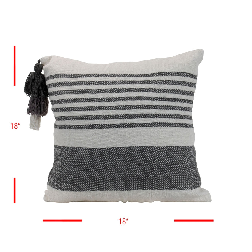 Gray Tassle Liz Pillow