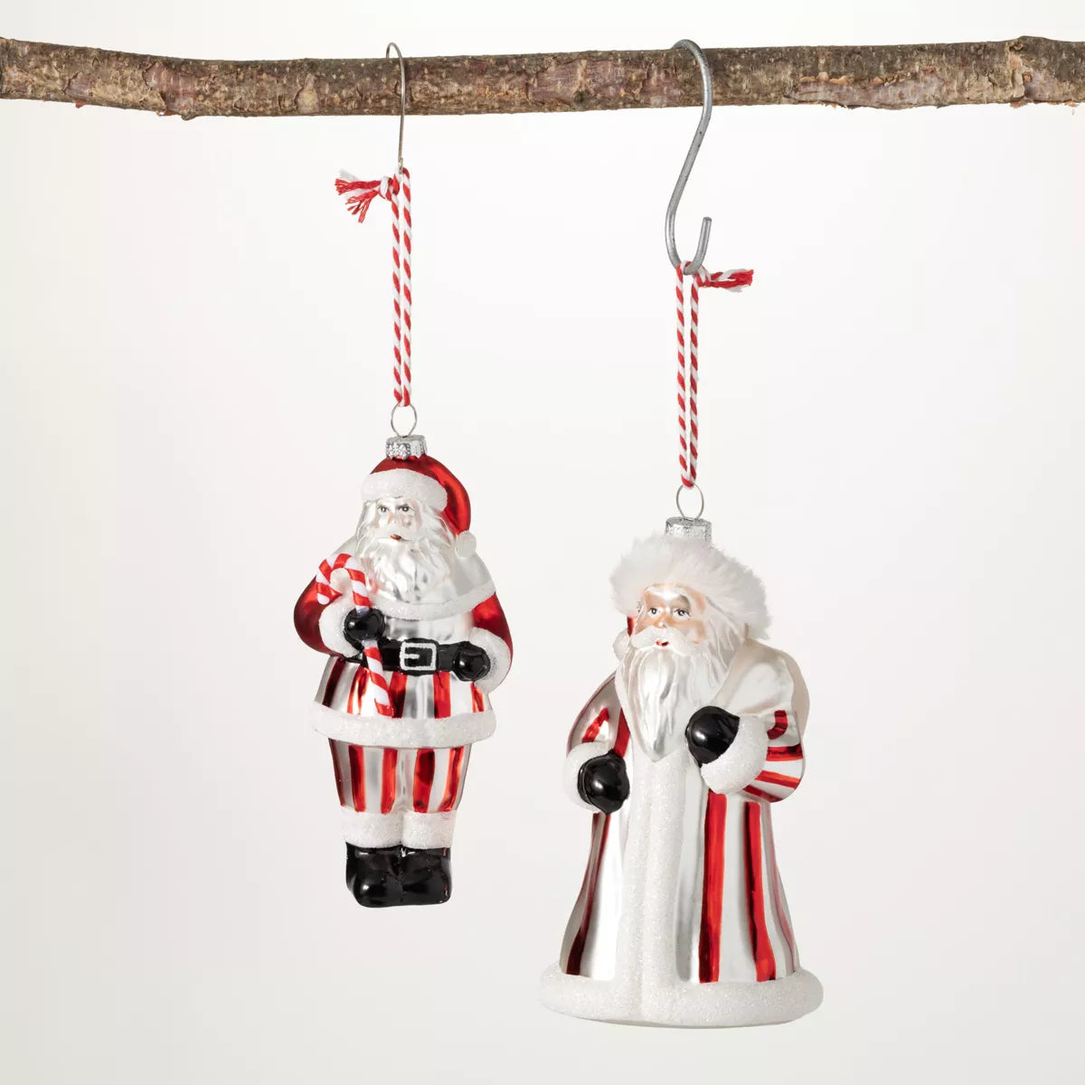 Red & White Vintage Santa Ornament