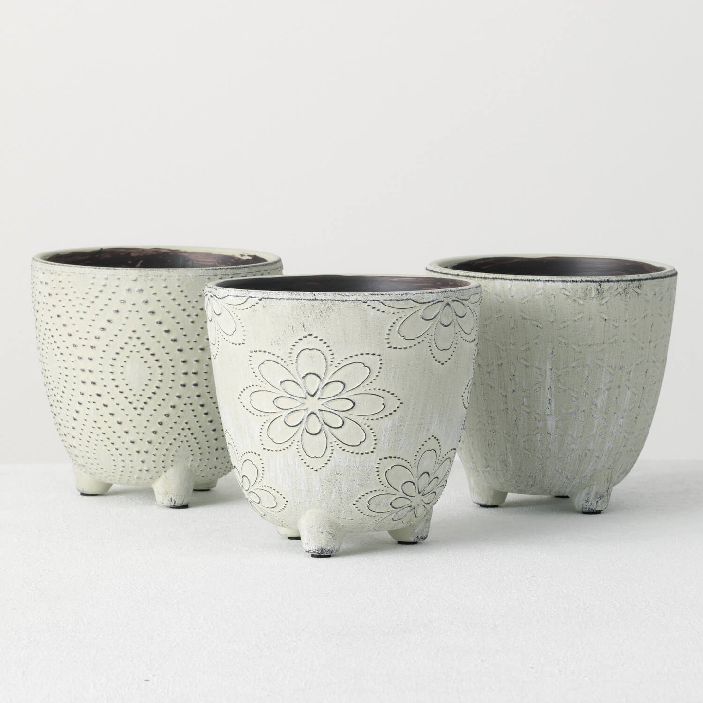 Decorative Cream Ceramic Planter