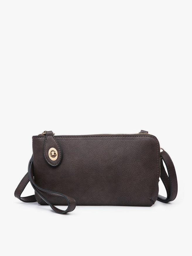 Coffee Kendall Crossbody & Wristlet