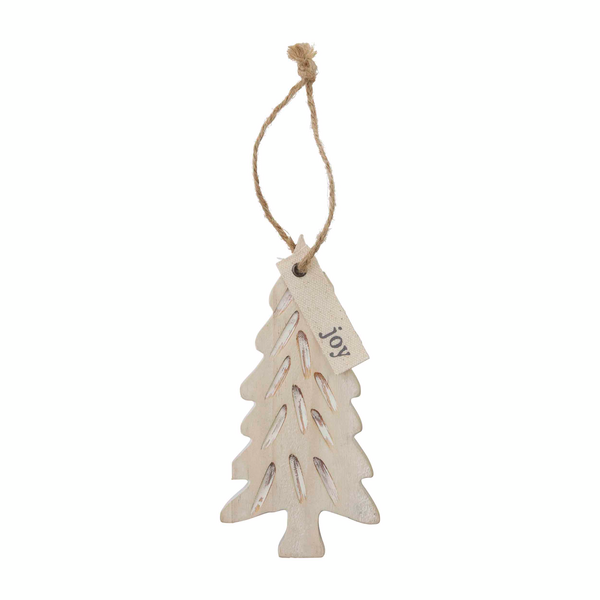 Small Joy Tree Tag Wood Ornament
