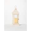 Cream Lantern with LED Pillar Candle