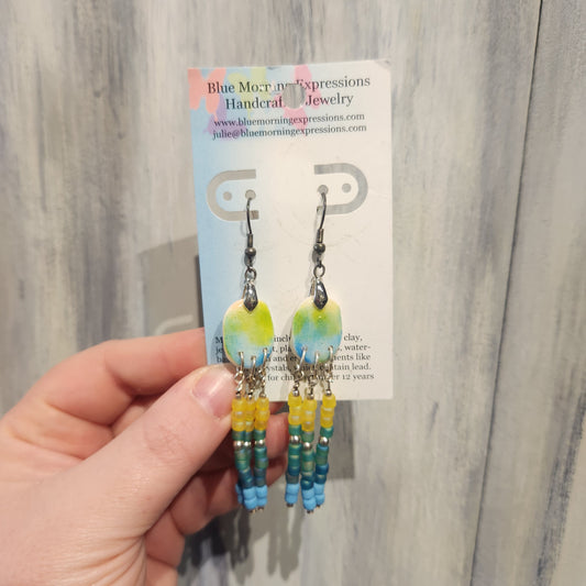 Blue & Green Dangle Earrings