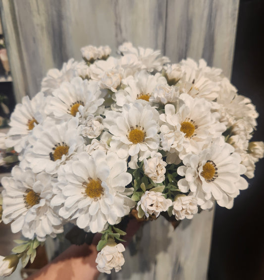 White Mum Bush Stem