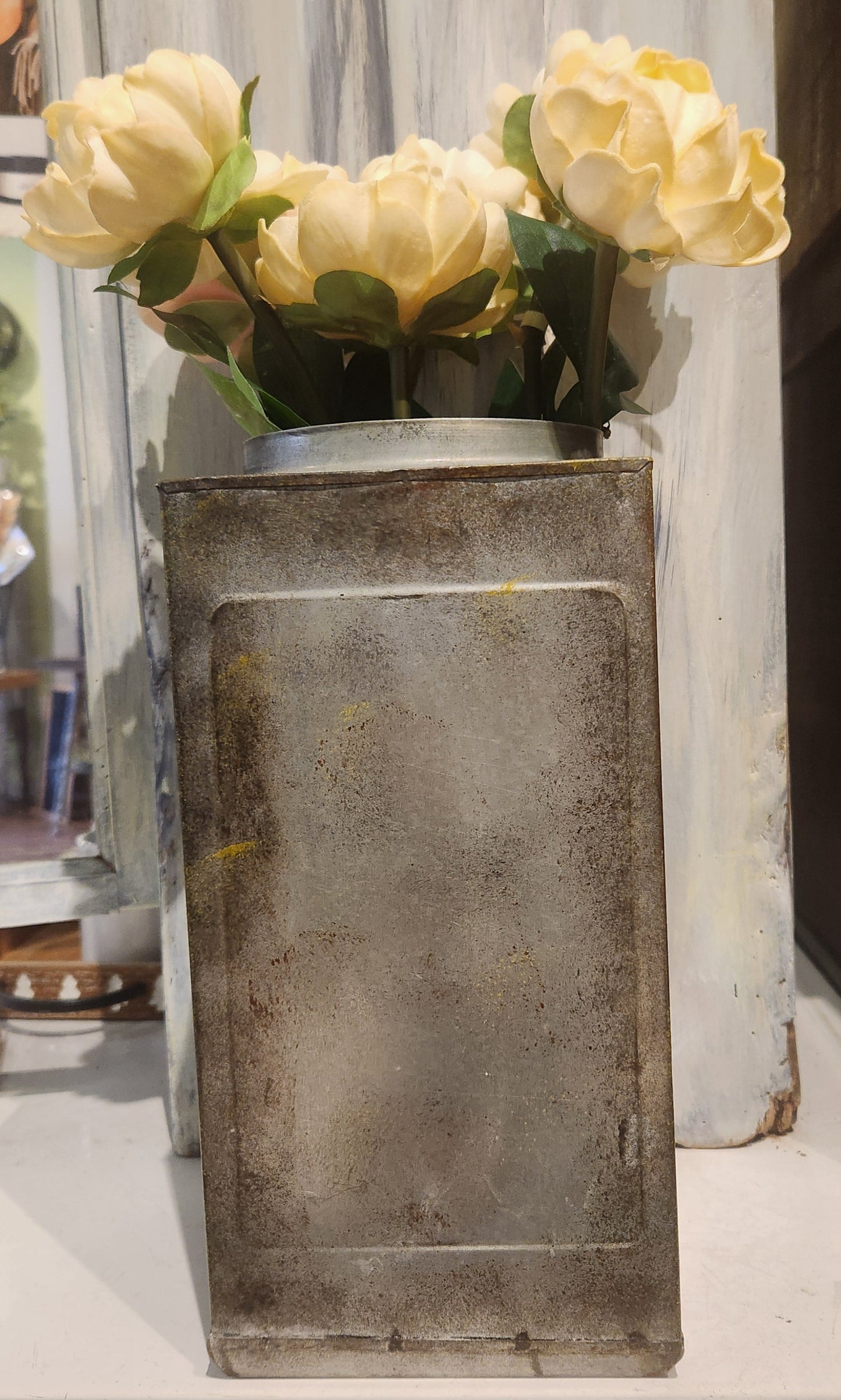 Metal Canister Vase