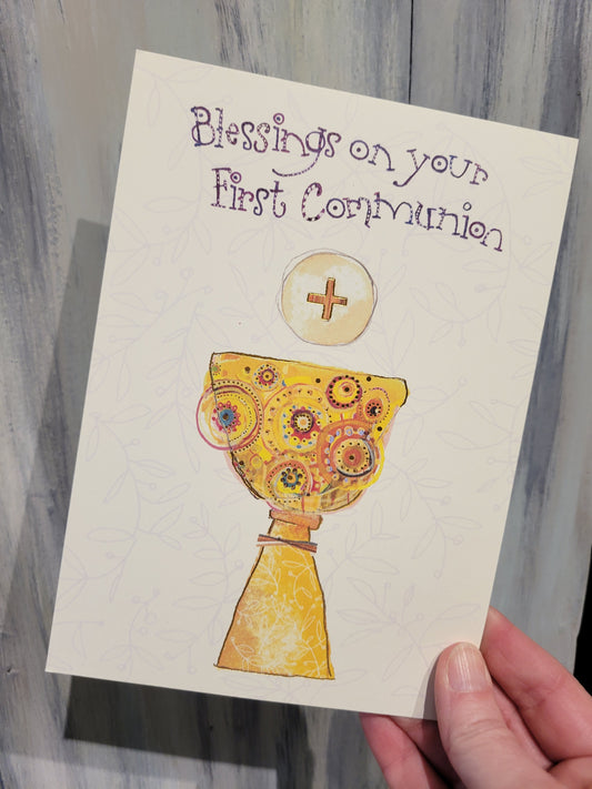 Blessings On Your First Communion Card