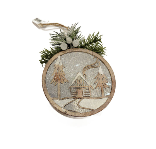 Winter Scene LED Ornament