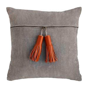 Gray Courduroy Pillow