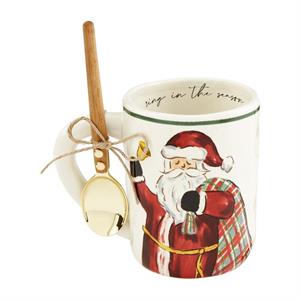 Santa Mug & Gold Spoon Set