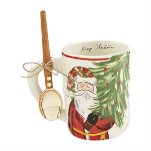 Santa Mug & Gold Spoon Set