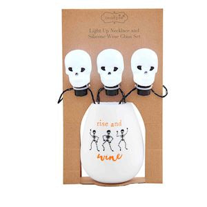 Rise & Wine Skeleton Wine Glass Set