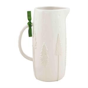 White Christmas Pitcher