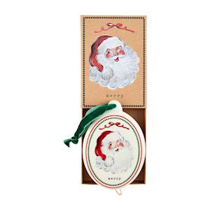 Vintage Merry Santa Boxed Ornament