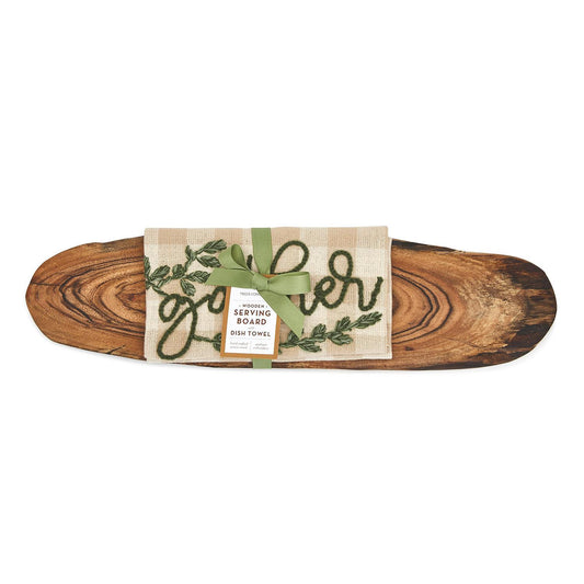Gather Serving Board & Dish Towel Set